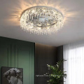 Luxury mirror chassis crystal pendant ceiling lamp